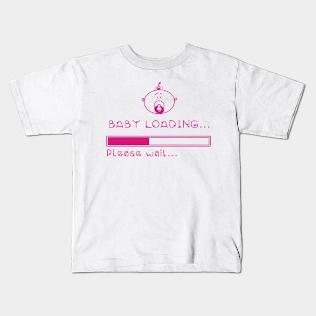 Baby loading please wait girl Kids T-Shirt by nasia9toska